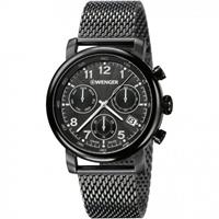 Wenger Urban Classic Chrono Herrenuhr in Schwarz 011043108