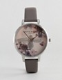 Olivia Burton Embroidered Dial Embroidered Dial Rose Gold & London Grey Damenuhr in Grau OB16EM05
