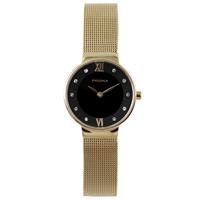 Prisma Goudkleurig Dames Horloge van Edelstaal met Milanese Band