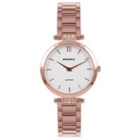 Roségoudkleurig Dames Horloge met Parelmoer en Zirkonia’s van Prisma