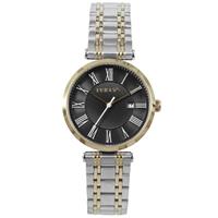 Prisma Goudkleurig Dames Horloge met Zilverkleurige Horlogeband