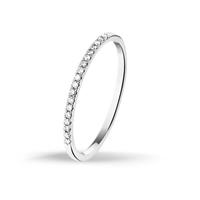 TFT Huiscollectie 4103076 Witgouden ring met diamant 0.09 crt Maat 50 is 16mm