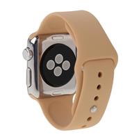 For Apple Watch Sport 38mm High-performance Rubber Sport Watchband with Pin-and-tuck Closure(Khaki)