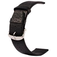 Kakapi Buffalo verbergen klassieke Buckle echt lederen horlogeband voor horloge 42mm(zwart)