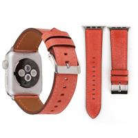 huismerk Voor Apple Watch serie 3 & 2 & 1 42mm frisse stijl Wrist Watch lederen Band (rood)