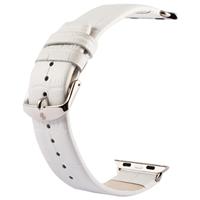 Kakapi krokodil structuur klassieke Buckle echt lederen horlogeband met Connector voor horloge 42mm(zwart)