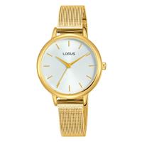 Lorus Goldfarbene Mesh-Armbanduhr für Damen RG250NX8