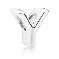 PANDORA - 797479 Charm - Buchstabe Y - Letter Y - 925 Sterling Silber