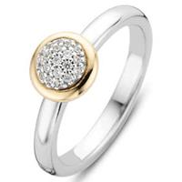 TI SENTO, Ring "mit Zirkonia Bicolor Vergoldet 12102zy" in silber, Schmuck für Damen