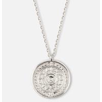 Orelia Ketting Engraved Coin Pendant Necklace