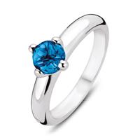 TI SENTO, Ring "mit Blauem Crystal" in silber, Schmuck für Damen