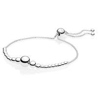 Pandora Damen Armband String of Beads "597749", 925er Silber, 25 cm, silber, cm