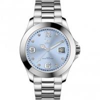 ice-watch Quarzuhr ICE steel classic - Light blue silver - Stones - Medium - 3H 16775