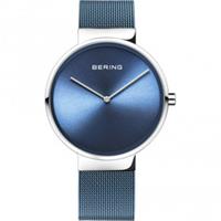 Bering Herrenuhr Classic "14539-308", Edelstahl, blau