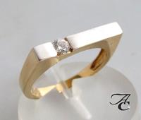 Atelier Christian Ring met zirkonia geel goud