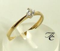 Atelier Christian 14 karaat gouden ring met zirkonia geel goud