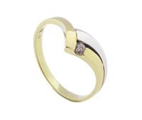 Christian Bicolor zirkonia ring geel goud