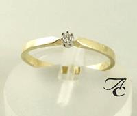 Atelier Christian Gouden ring met diamant geel goud