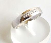 Christian Ring met diamanten 0.07 ct. wit goud