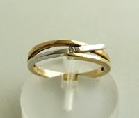 Christian Bicolor gouden ring met diamant geel goud