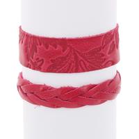 MoreThanHip Flor & Trenza: set hippe armbanden - roze