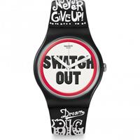 Swatch Listen To Me Listen To Me Swatch Out Herrenuhr in Zweifarbig SUOB160