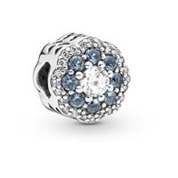 Pandora 797851NMB Silber Charm Blue Sparkle Flower