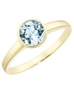 Luigi Merano Ring mit Blautopas, Gold 375, hellblau