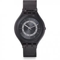 Swatch Deep Wonder Skinknight Unisexuhr in Schwarz SVUB105M