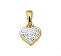 TFT Hanger Geelgoud Hart Diamant 0.005ct H VSI