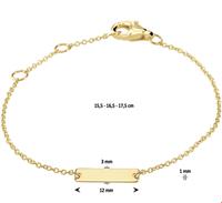 TFT Graveerarmband Goud Plaat 3 mm 15,5 - 16,5 - 17,5 cm