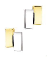 TFT Oorknoppen Bicolor Goud Glanzend 9.5 mm x 7 mm