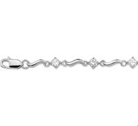 TFT Armband Zilver Zirkonia 5,0 mm 18,5 cm