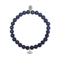 CO88 Collection Armband Lotus Strength en Honesty staal/lapis/blauw, rek/all-size 8CB-17042