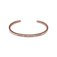 CO88 Collection - Armband bangle staal Enjoy the little things 63 mm rosékleurig 8CB-19012