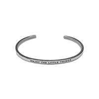 CO88 Collection Armband bangle staal Enjoy the little things 63 mm zilverkleurig 8CB-19010