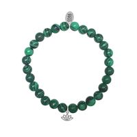 CO88 Collection - Armband Lotus Energie en Balance staal/malachiet/groen, rek/all-size 8CB-17043