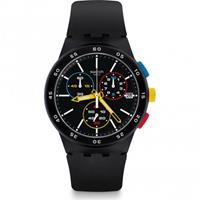 Swatch New Chrono Plastic SUSB416 Black-One Horloge