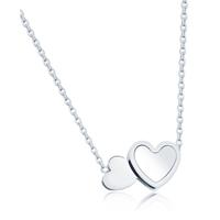 cillajewels ketting Double Heart Verzilverd