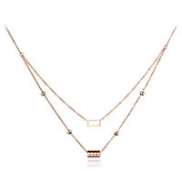 cillajewels dames choker Edelstaal Cylinder Square Rose