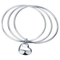 cillajewels Bangle Edelstaal Heart Silver