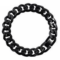 lgtjwls Heren armband Edelstaal Link chain Black 13mm