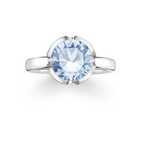 THOMAS SABO Ring syn. Spinell hellblau TR2036-009-31, silber