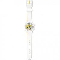 Swatch Chrono Plastic Street Map Yellow Herrenchronograph in Weiß SUIW410