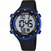 CALYPSO WATCHES Digitaluhr »UK5663/2 Calypso Herren Uhr K5663/2 Kunststoffband«, (Armbanduhr), Herren Armbanduhr rund, PURarmband schwarz, Sport
