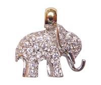 Christian Gouden olifant hanger met zirkonia geel goud