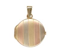 Christian Tri color gouden medaillon hanger geel goud