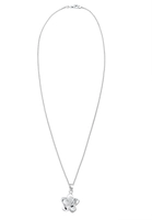 Elli PREMIUM Halskette Frangipani Blüte Diamant (0.03 ct ) 925 Silber, Weiß, 45 cm, weiß, cm