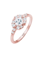 Elli PREMIUM Dames Verloving Zirkonia Stenen Romantisch in 925 Sterling Zilver Roségoud