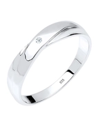 Elli DIAMONDS Elli DIAMONDS Ring Dames Elegante Engagement met Diamant (0,02 ct.) in 925 Sterling Zilver